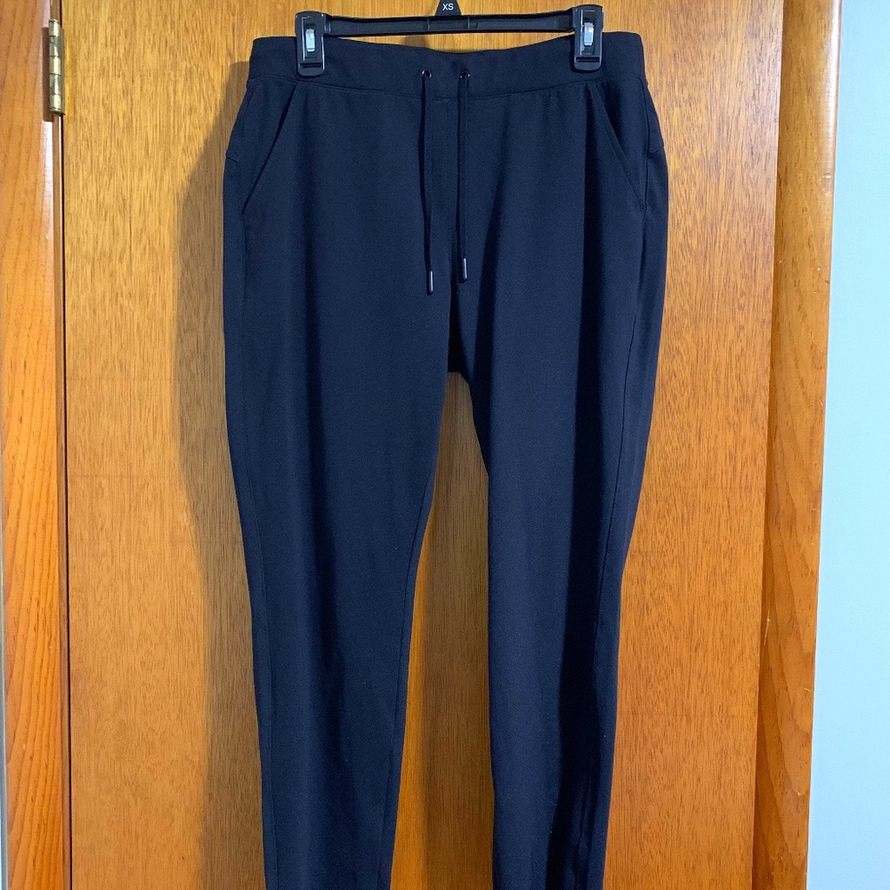 Black Straight-Leg Studio Pants